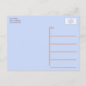 オレンジの夢が飛行場を空転  ポストカード (裏面)