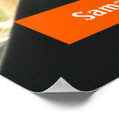 オレンジの大学院のスクリプモダントフォトポスター ポスター (角)