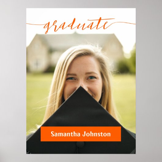 オレンジの大学院のスクリプモダントフォトポスター ポスター (正面)