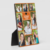 オレンジの大学院コラージュ卒業写真 フォトプラーク (側面)