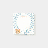 オレンジの子猫がかわいいカスタムネーム付箋 ポストイット (正面)