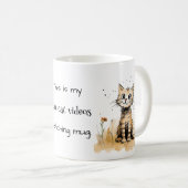 オレンジの子猫 かわいい猫の動画を見る コーヒーマグカップ (正面右)