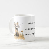 オレンジの子猫 かわいい猫の動画を見る コーヒーマグカップ (正面左)