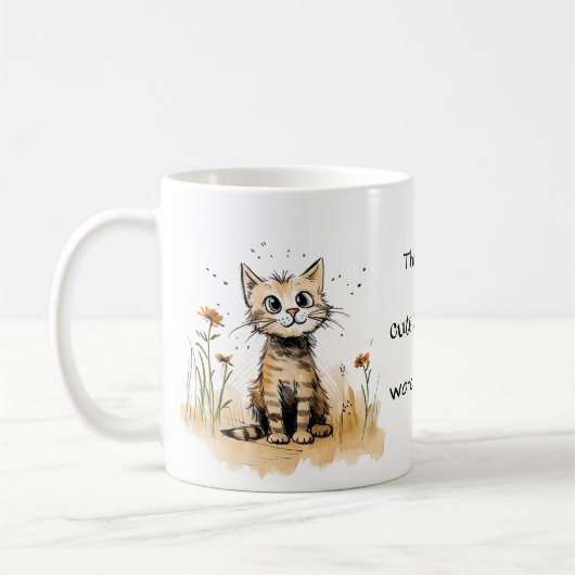 オレンジの子猫 かわいい猫の動画を見る コーヒーマグカップ (左)