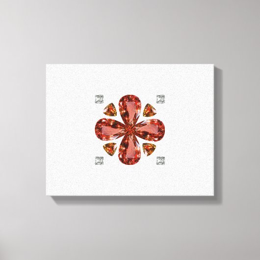 オレンジの宝石ダイヤモンドアート、オレンジ キャンバスプリント (正面)