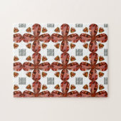 オレンジの宝石ダイヤモンドアート、オレンジ ジグソーパズル (横)