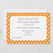 オレンジの宝石付きパーティー招待状 招待状 (裏面)