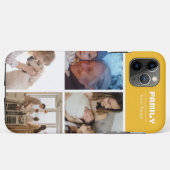 オレンジの家族写真コラージュ4枚用 Case-Mate iPhoneケース (裏面(横))