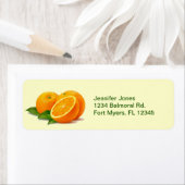 オレンジの差出人住所ラベル ラベル (インサイチュ)