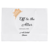 オレンジの帽子をかぶってアルターへ 結婚前のお披露目パーティーの名前 ラージペーパーバッグ (裏面)