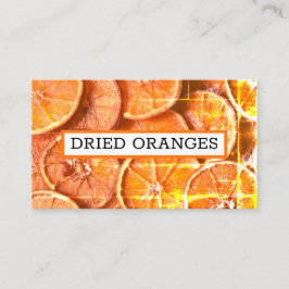 オレンジの干し切れ皮はオレンジを皮でむく  名刺