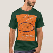 オレンジの幾何学アート Tシャツ (正面)
