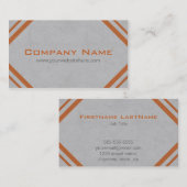 オレンジの建設業カード 名刺 (正面/裏面)