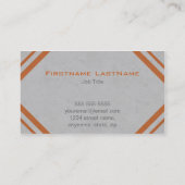 オレンジの建設業カード 名刺 (裏面)