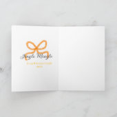 オレンジの弓が鳴る レトロボホ ファミリー ネームデート カード (内部)