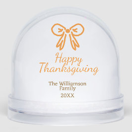 オレンジの弓レトロ幸せな感謝祭を追加ファミリーn