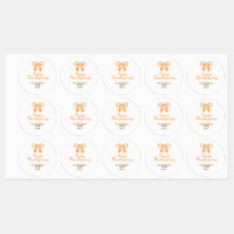 オレンジの弓レトロ幸せな感謝祭を追加ファミリーn