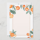 オレンジの性別が小さなかわいこちゃんの内容を明らかにする 招待状 (裏面)