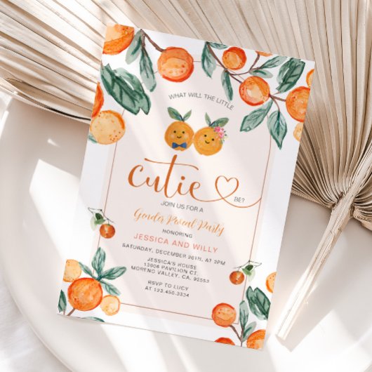 オレンジの性別が小さなかわいこちゃんの内容を明らかにする 招待状