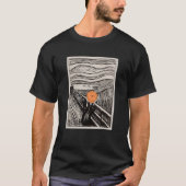オレンジの悲鳴 - アート加工デザイン Tシャツ (正面)