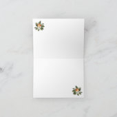 オレンジの感謝カード オレンジの結婚式前パーティー サンキューカード (内部)