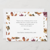 オレンジの感謝カード サンキューカード (裏面)