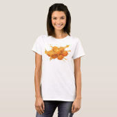 オレンジの抽象的なオレンジのストライキングカスタムシャツ Tシャツ (正面フル)