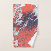 オレンジの抽象的な大理石の浴室タオルセット バスタオルセット (ハンドタオル)