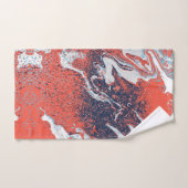 オレンジの抽象的な大理石の浴室タオルセット バスタオルセット (ハンドタオル)