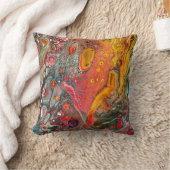 オレンジの抽象的な枕 クッション (ブランケット)