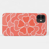 オレンジの抽象的な花柄 Case-Mate iPhoneケース (裏面(横))