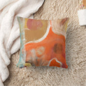 オレンジの抽象的な近代美術の枕 クッション (ブランケット)