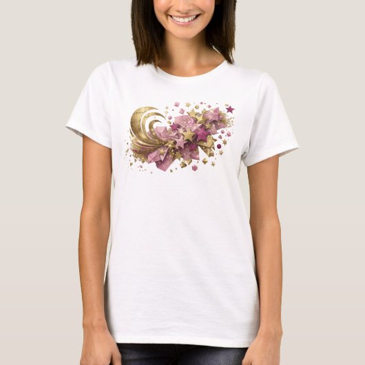 オレンジの抽象芸術カスタムTシャツ Tシャツ (正面)