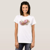 オレンジの抽象芸術グラフィックTシャツ Tシャツ (正面フル)