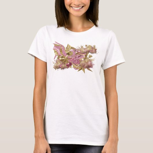オレンジの抽象芸術デザインv2 tシャツ (正面)