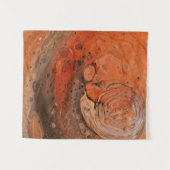 オレンジの抽象芸術絵画の タペストリー (正面(横))