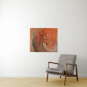 オレンジの抽象芸術絵画の タペストリー (インサイチュ(横))