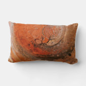 オレンジの抽象芸術絵画の ランバークッション (裏面)