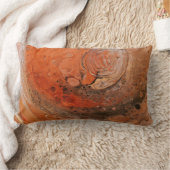 オレンジの抽象芸術絵画の ランバークッション (ブランケット)