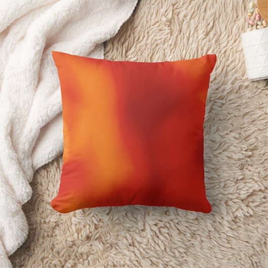 オレンジの抽象芸術 クッション (ブランケット)