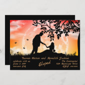 オレンジの月の下のロマンス　駆け落ち 招待状 (正面/裏面)