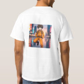 オレンジの服のAnime少年 Ru Tシャツ (裏面)