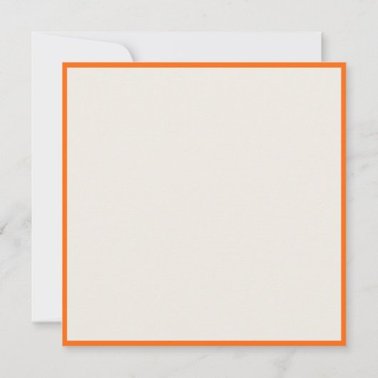 オレンジの木と鳥 招待状 (裏面)