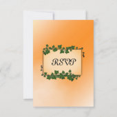オレンジの木に絡まる秋のRSVP（返信依頼） - ディナー付き 出欠カード (裏面)