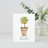 オレンジの木のトピアリー折り畳みサンキューカード サンキューカード (スタンド正面)