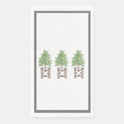 オレンジの木のトピアリー チノワジエリー プランターボックス (正面)