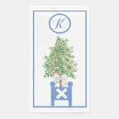 オレンジの木のトピアリー チノワジエリー ペーパー ゲスト タオル (正面)