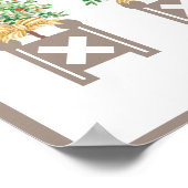 オレンジの木のトピアリー ベージュ シノワーズリー アートプリント ポスター (角)