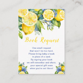 オレンジの木の地中海風ベイビーシャワーブックリクエスト エンクロージャーカード
