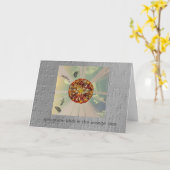 オレンジの木の春の鳥 カード (黄色い花)